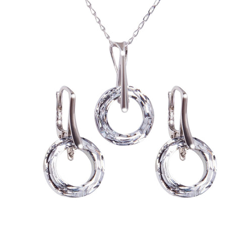 Sudraba komplekts "Cosmic Ring" ar Swarovski™ kristāliem